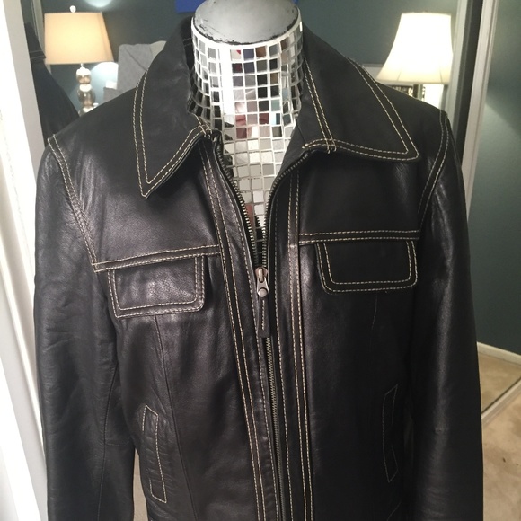 💥Make An Offer💥 Kenneth Cole Leather Jacket - Picture 1 of 15